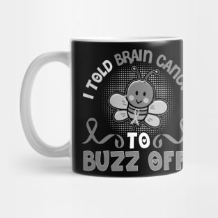 funny brain cancer bee warrior Mug